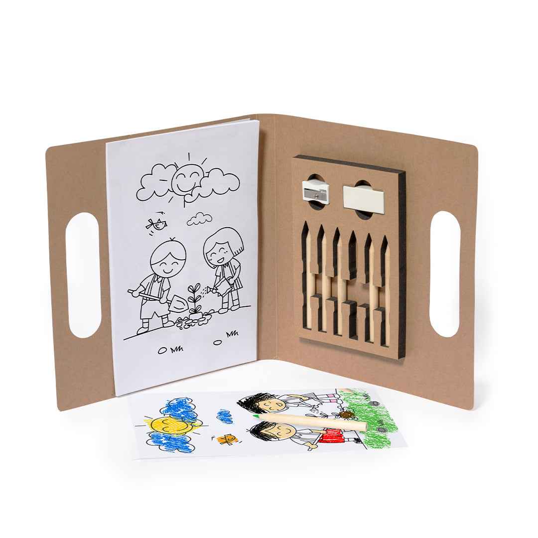 Clumber Colouring Set – Sustainable Kids’ Activity Pack by Fou Tees Ireland