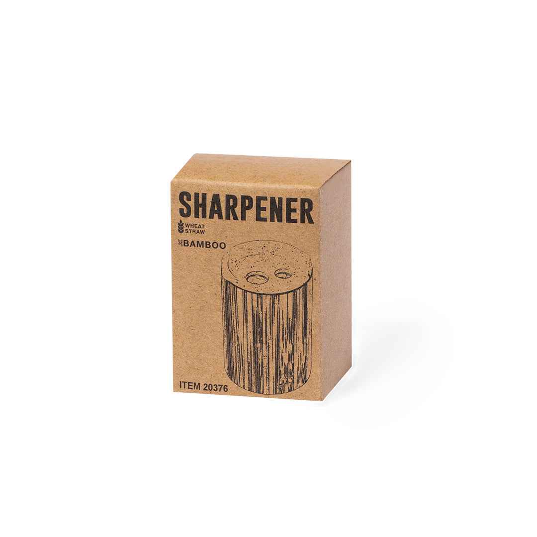 Dilaver Pencil Sharpener – Eco-Friendly Bamboo and Wheat Straw Design