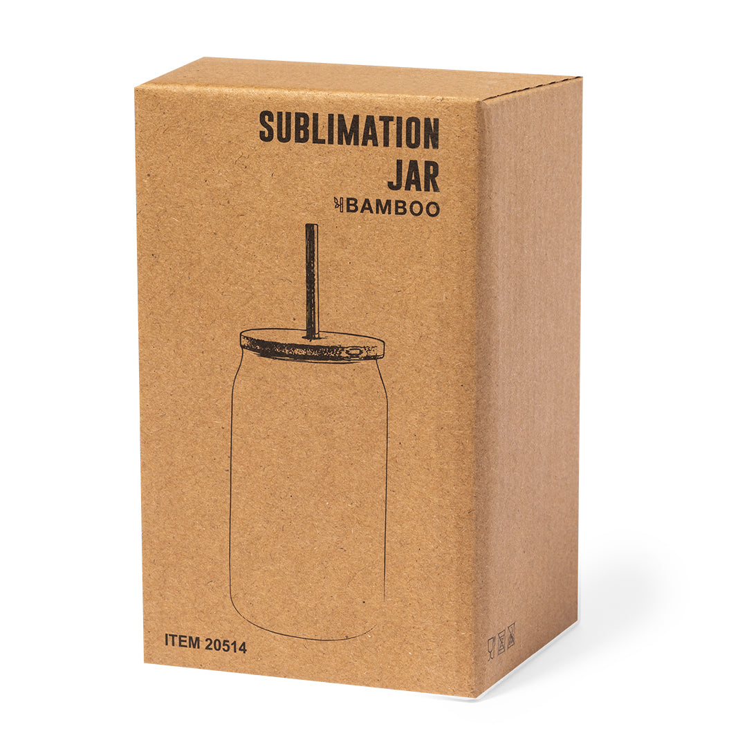 Fonix Sublimation Jar – Durable and Eco-Friendly Glass Jar with Bamboo Lid