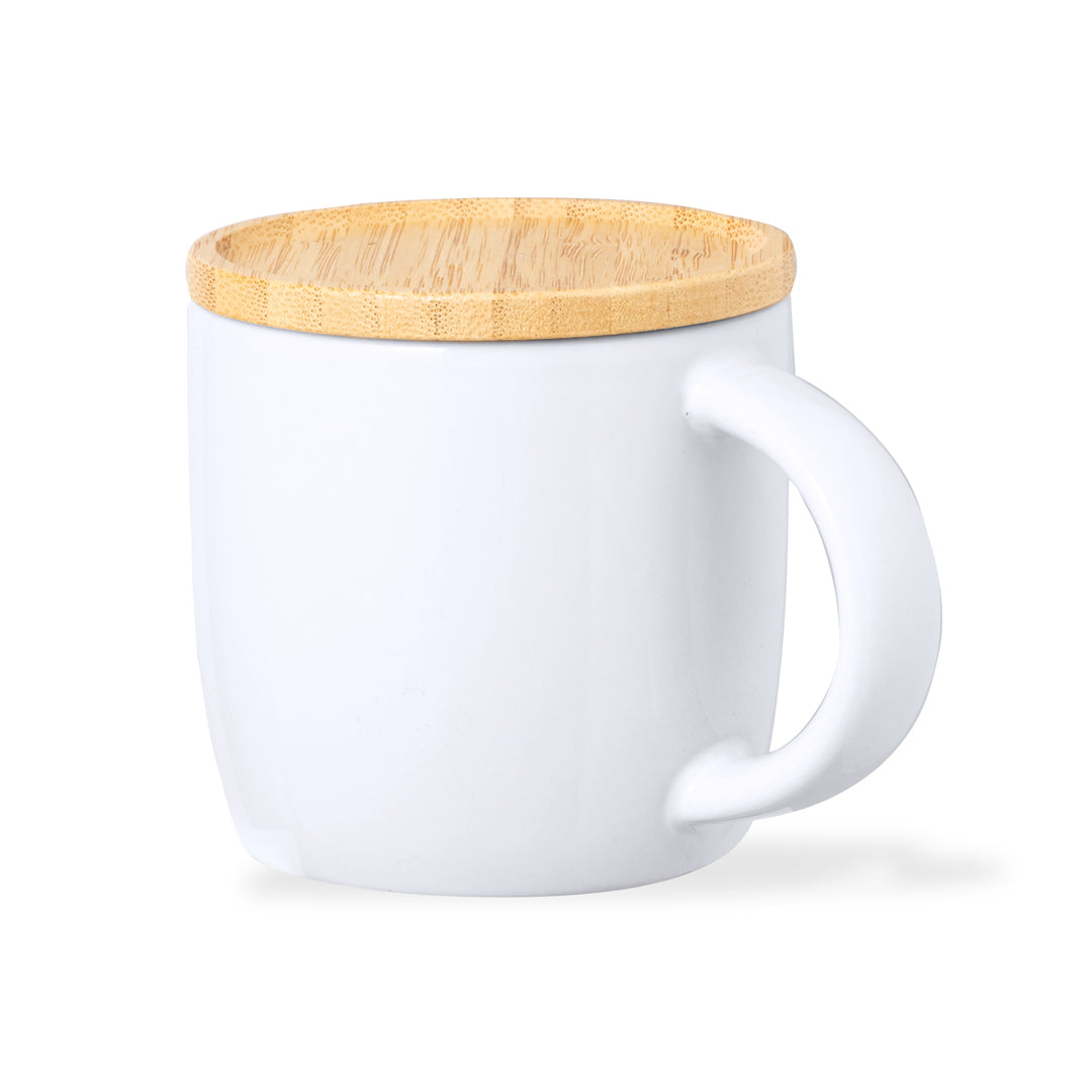 Zenara Ceramic Mug – Eco-Friendly Bamboo Lid Coffee Mug