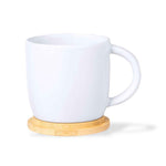 Zenara Ceramic Mug – Eco-Friendly Bamboo Lid Coffee Mug