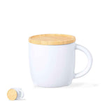 Zenara Ceramic Mug – Eco-Friendly Bamboo Lid Coffee Mug