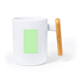 Mystral Ceramic Mug with Bamboo Handle | Fou Tees Ireland