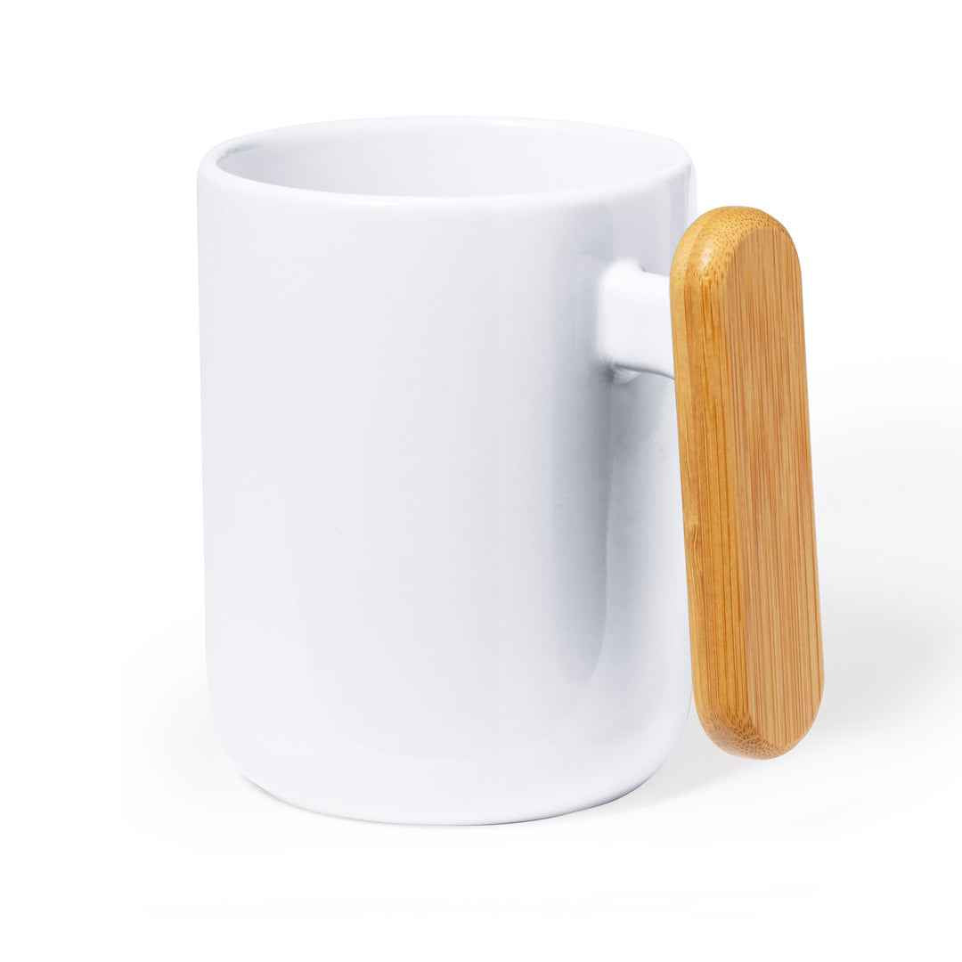 Mystral Ceramic Mug with Bamboo Handle | Fou Tees Ireland