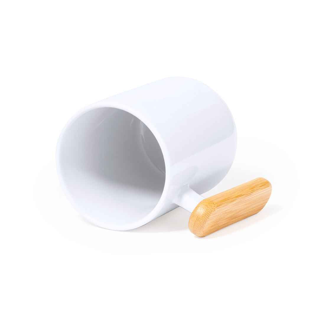 Mystral Ceramic Mug with Bamboo Handle | Fou Tees Ireland