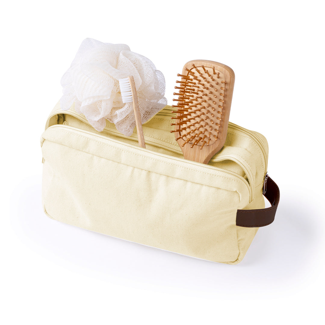 Raberu Beauty Bag – Durable Canvas Double Compartment Bag