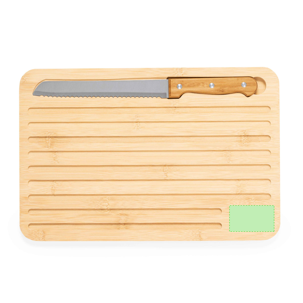 Myoria Bamboo Kitchen Board with Knife – Sustainable and Practical