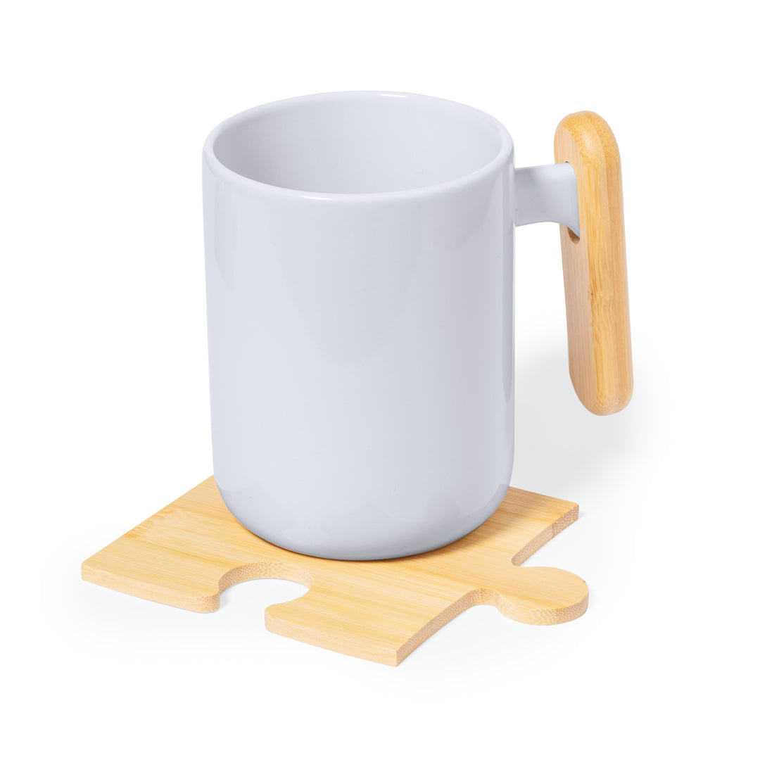 Mizar Bamboo Coasters - Eco-Friendly Puzzle Set of 4
