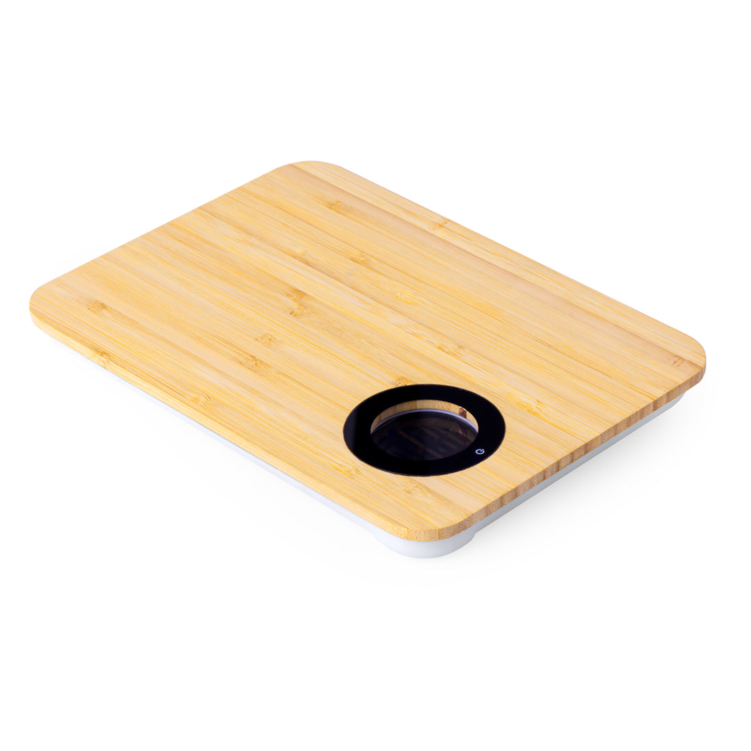 Mentina Bamboo Cutting Board with Digital Scale – Sustainable Kitchen Essential