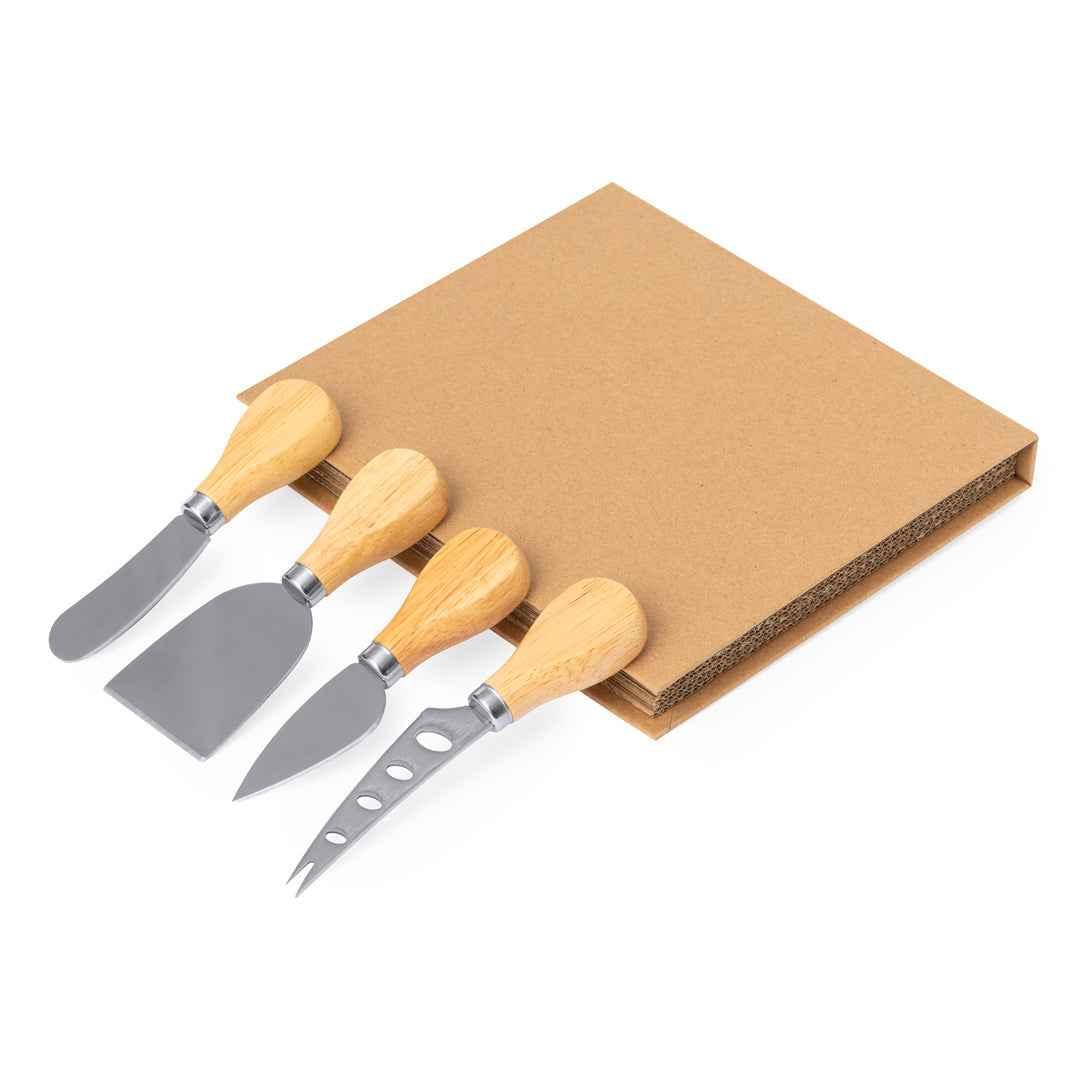Kubin Cheese Set – Stylish Wooden Cheese Utensils in Recycled Packaging