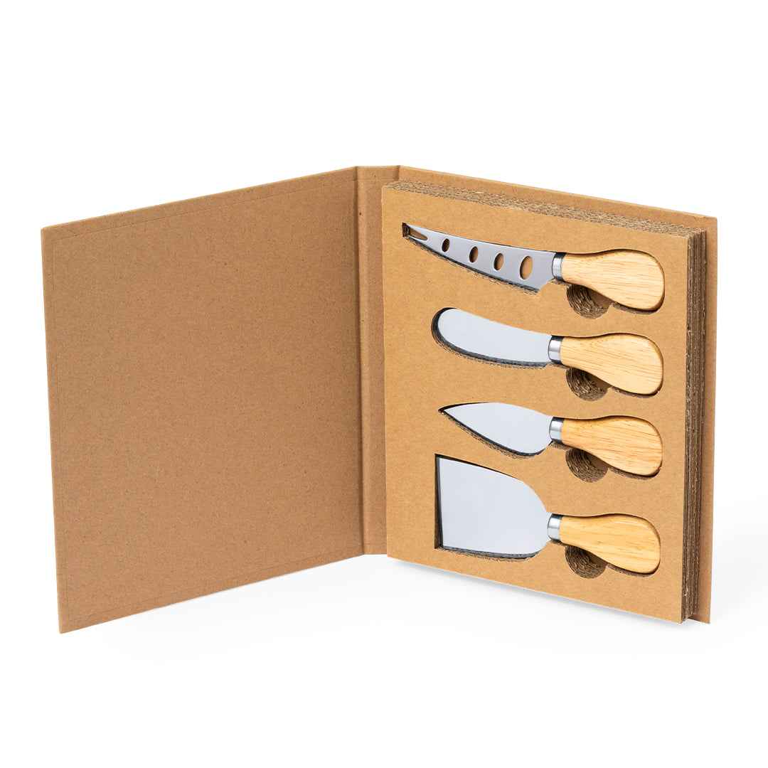Kubin Cheese Set – Stylish Wooden Cheese Utensils in Recycled Packaging