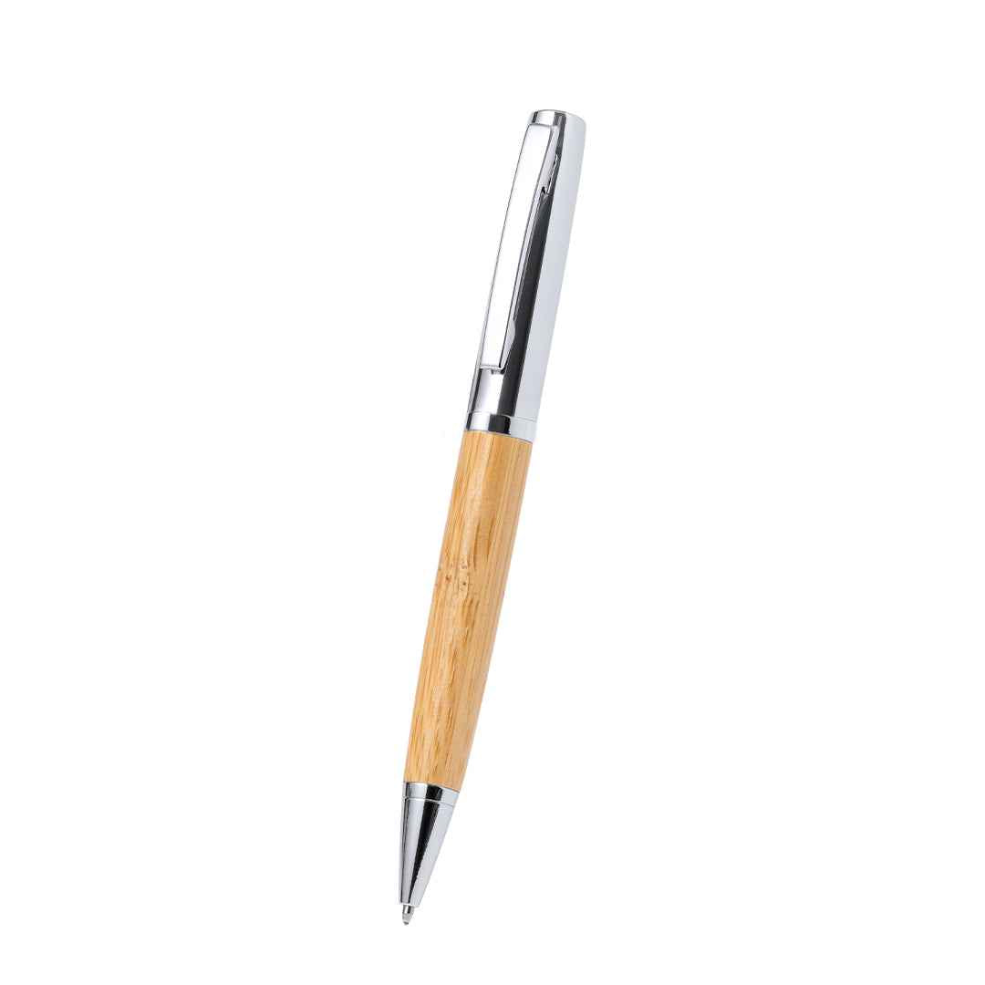 Gutier Bamboo and Metal Ball Pen - Sustainable Elegance for Bulk Orders