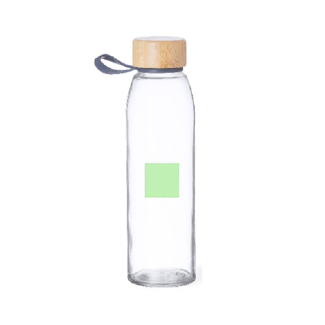 Toniox Sustainable Glass Bottle with Bamboo Cap – Ideal for Bulk Orders