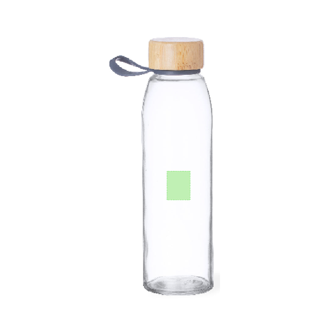 Toniox Sustainable Glass Bottle with Bamboo Cap – Ideal for Bulk Orders