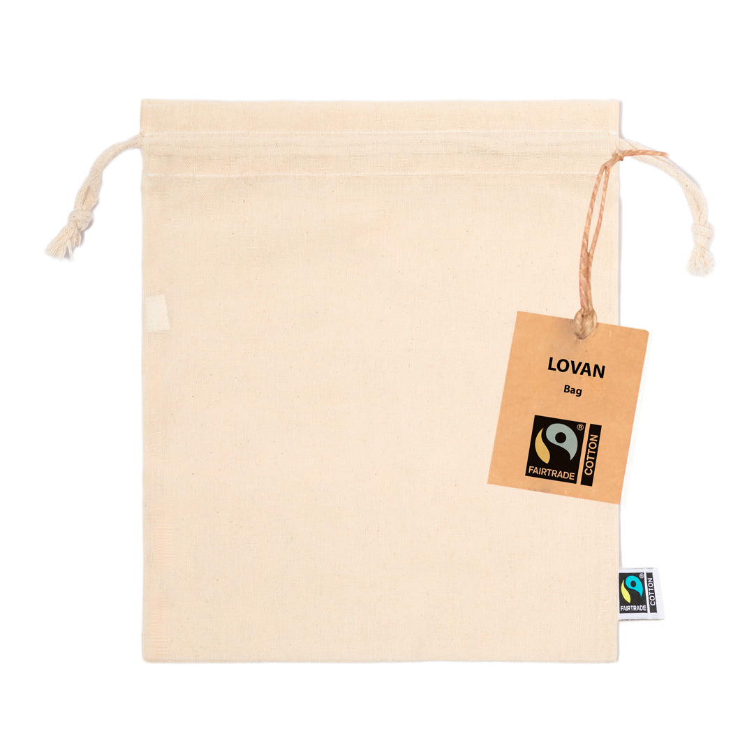 Lovan Fairtrade Cotton Drawstring Bag – Sustainable Packaging for Irish Businesses