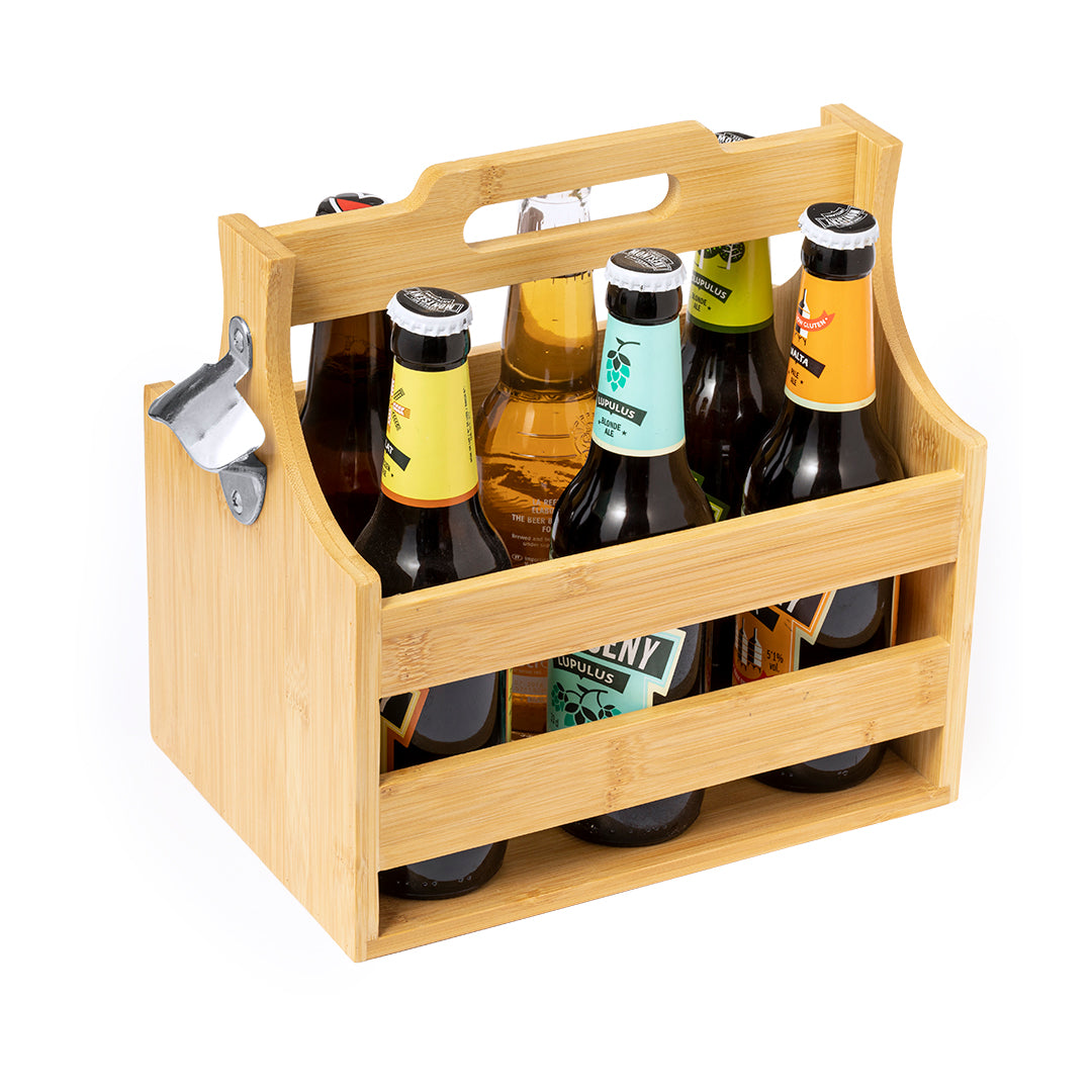 Voxen Bamboo Bottle Holder – Stylish and Practical Beverage Carrier