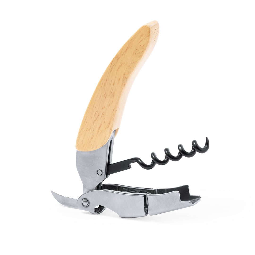 Mansen Corkscrew – Stainless Steel with Wooden Handle