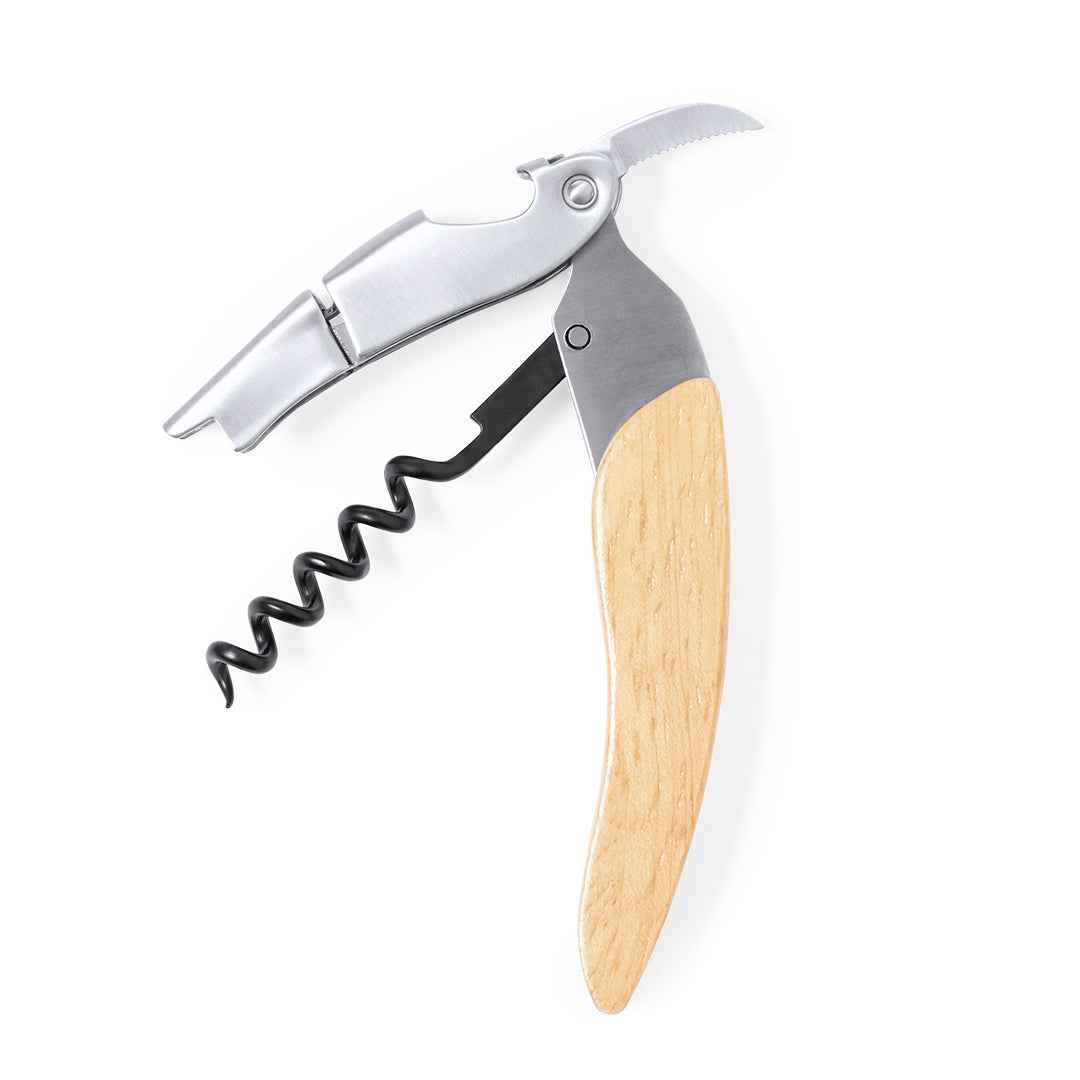 Mansen Corkscrew – Stainless Steel with Wooden Handle