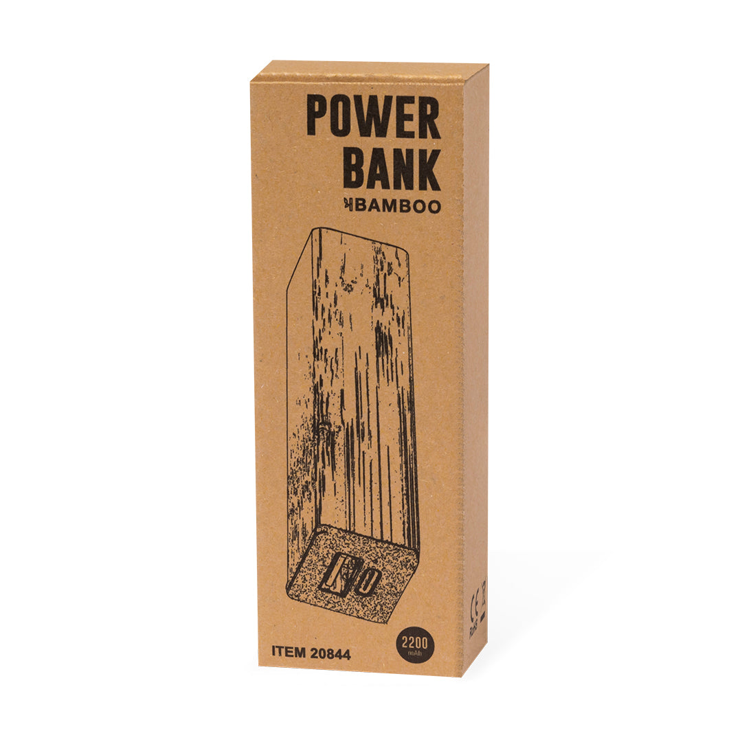 Godimer Bamboo Power Bank – Sustainable External Battery for Irish Businesses