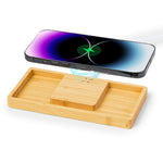 Treit Wireless Charger Organiser – Bamboo 15W Charging Station