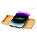 Treit Wireless Charger Organiser – Bamboo 15W Charging Station