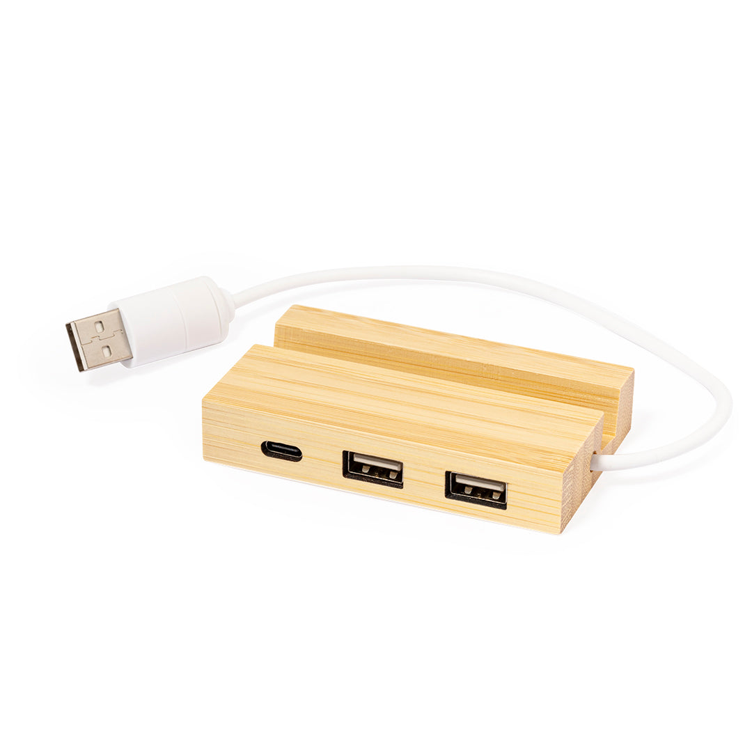 Cirzo Bamboo USB Hub – Sustainable and Practical Technology Accessory