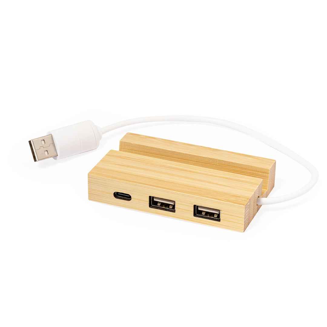 Cirzo Bamboo USB Hub – Sustainable and Practical Technology Accessory