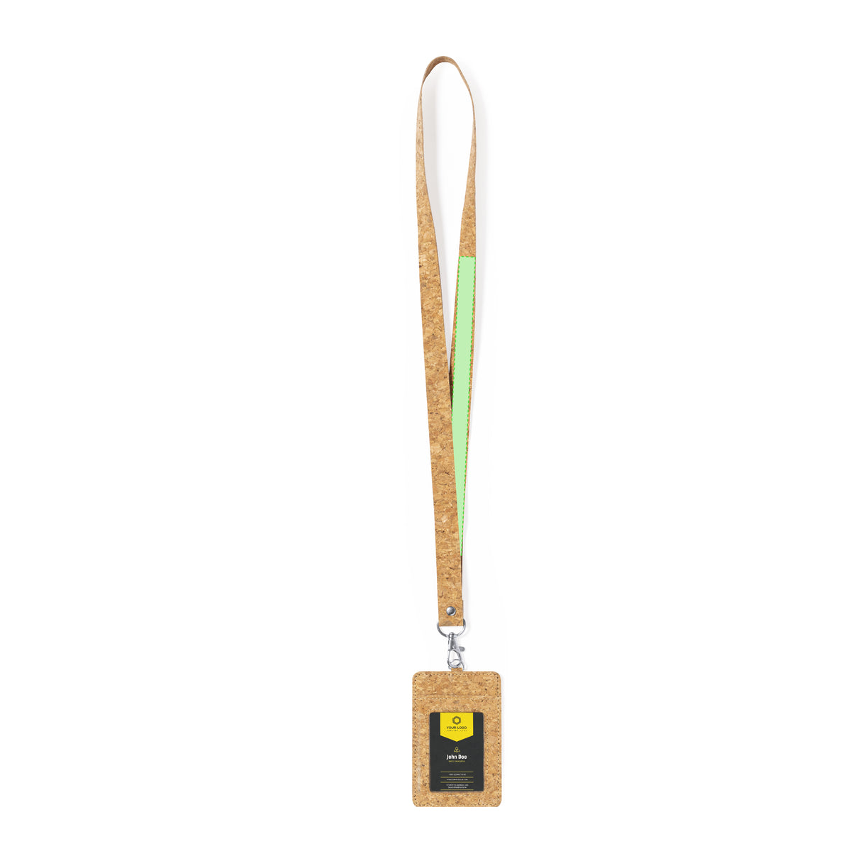 Beryel Natural Cork ID Holder with Lanyard – Sustainable Office Accessory