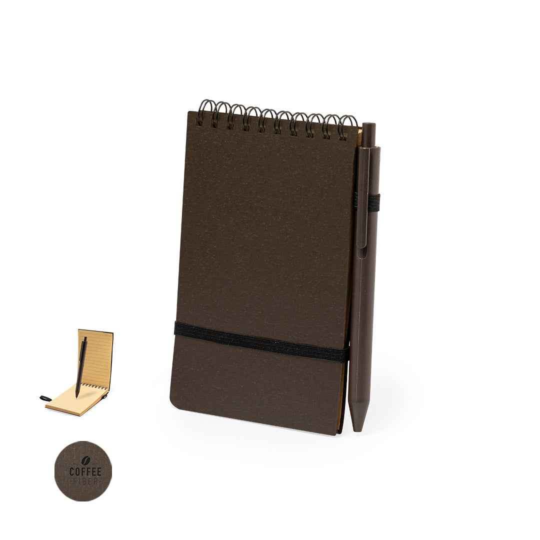 Pacam Coffee Fibre Notebook and Pen Set – Sustainable Office Essentials