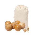Delero Wooden Pétanque Game – Handcrafted Set in Cotton Carrying Case