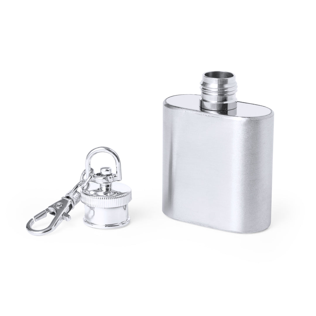 Deneb Flask Keychain – Stainless Steel 30ml Flask with Swivel Hook