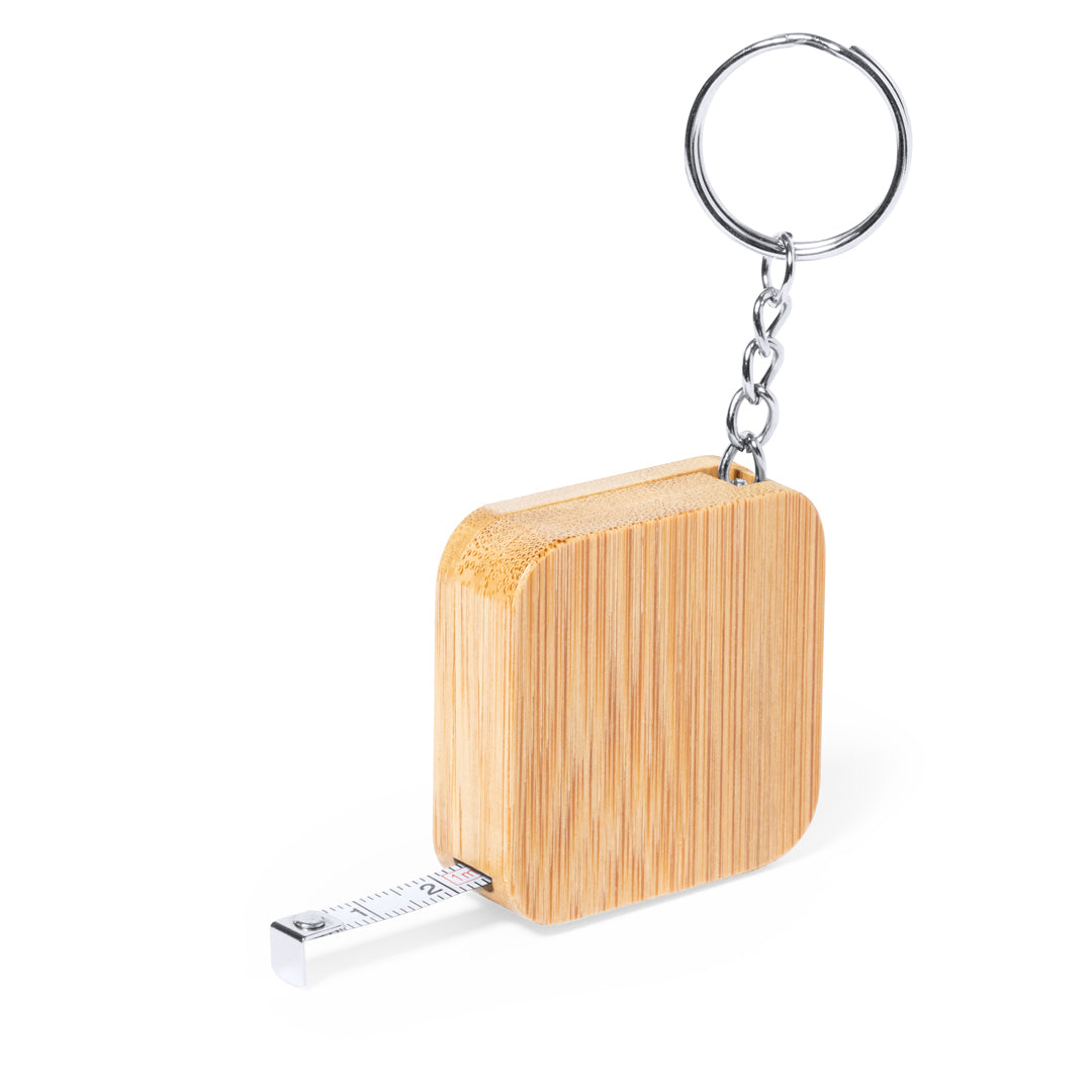Axler 1m Keychain Flexometer – Durable Bamboo Measuring Tool