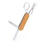 Famke Multitool Keychain – Practical Stainless Steel and Wood Accessory