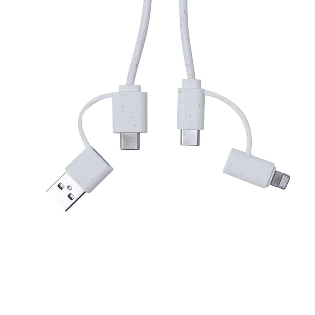 Surgex Charging Cable – Durable Multi-Connector Cable with Natural Stone Finish