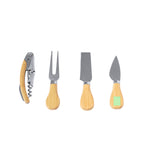 Sondrex Cheese and Wine Set – Sustainable Stainless Steel and Bamboo Accessories