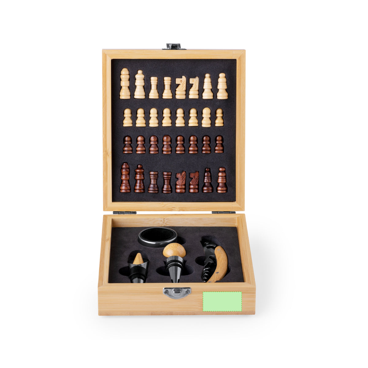 Paluk Bamboo Chess Wine Set - Sustainable Wine Accessories