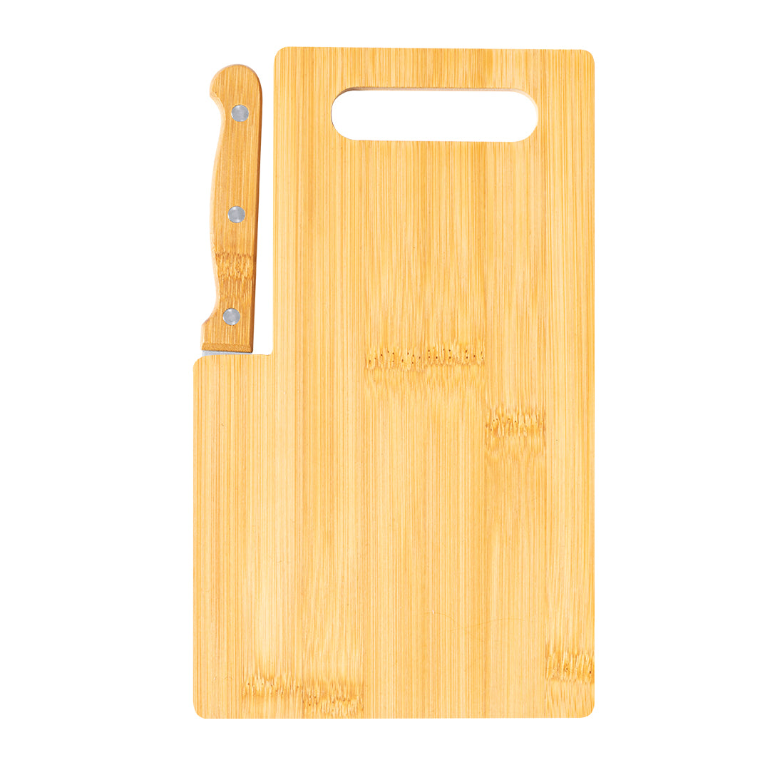 Seslat Bamboo Kitchen Board with Knife – Durable and Eco-Friendly