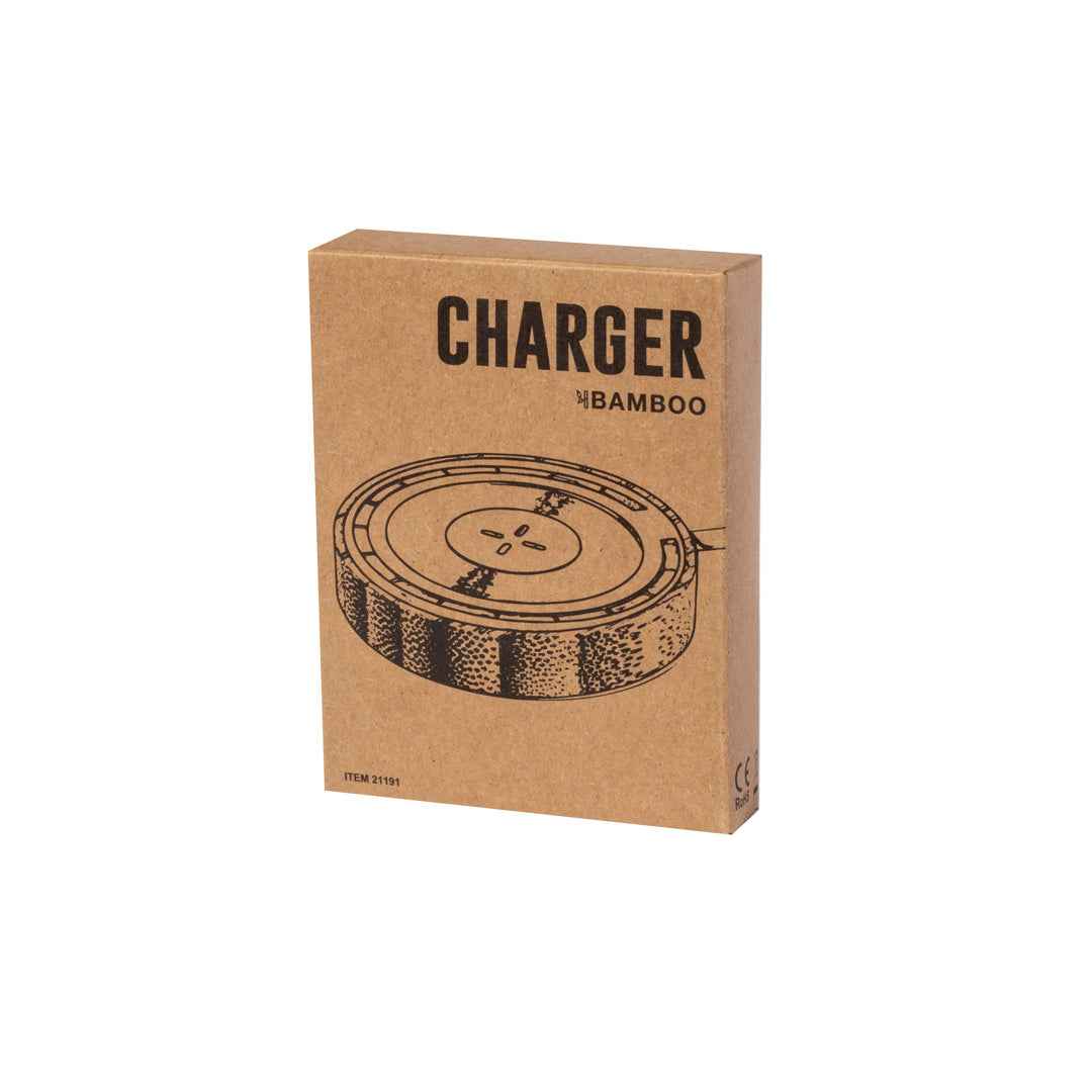 Ming Wireless Charger with Bamboo Base - Sustainable Tech Accessory