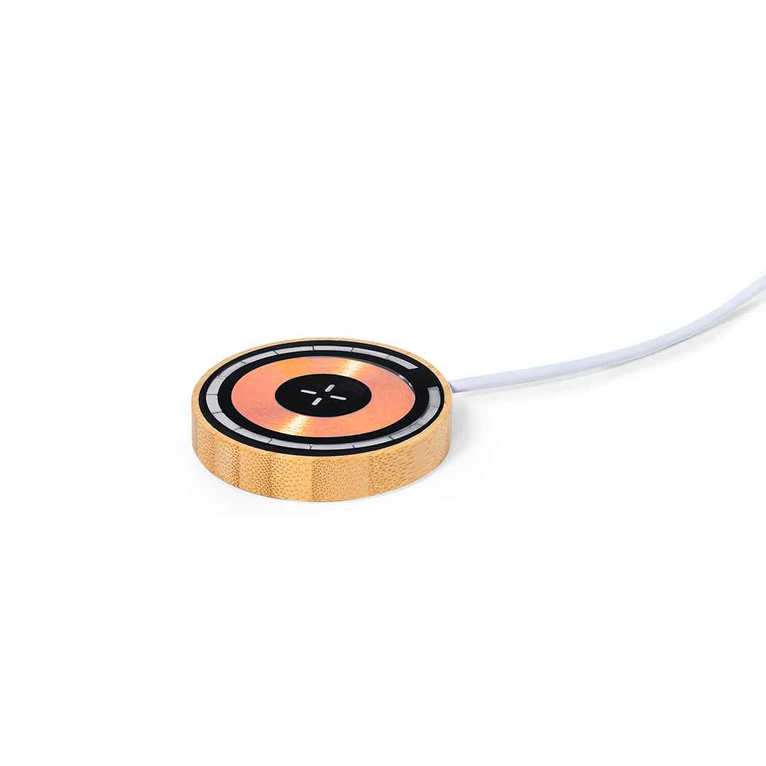 Ming Wireless Charger with Bamboo Base - Sustainable Tech Accessory