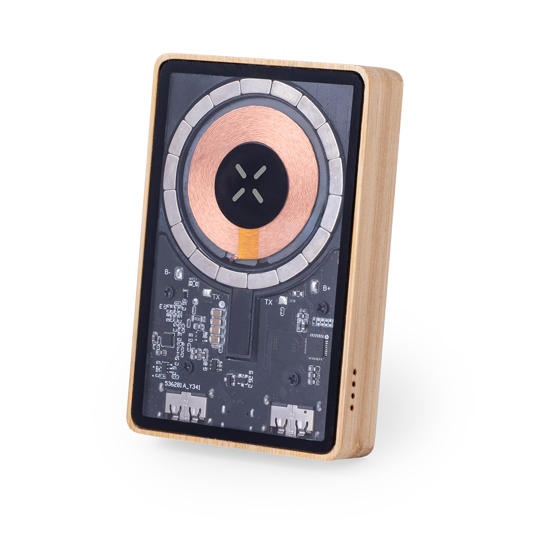 Dominik External Battery – Sustainable Power Bank with Wireless Charging