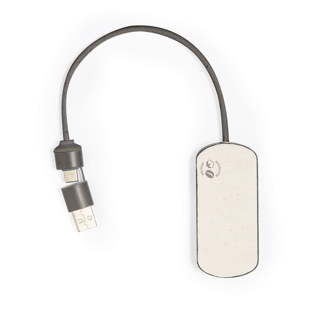 Nylox USB hub – Sustainable Coffee Fibre USB 2.0 Hub for Bulk Orders