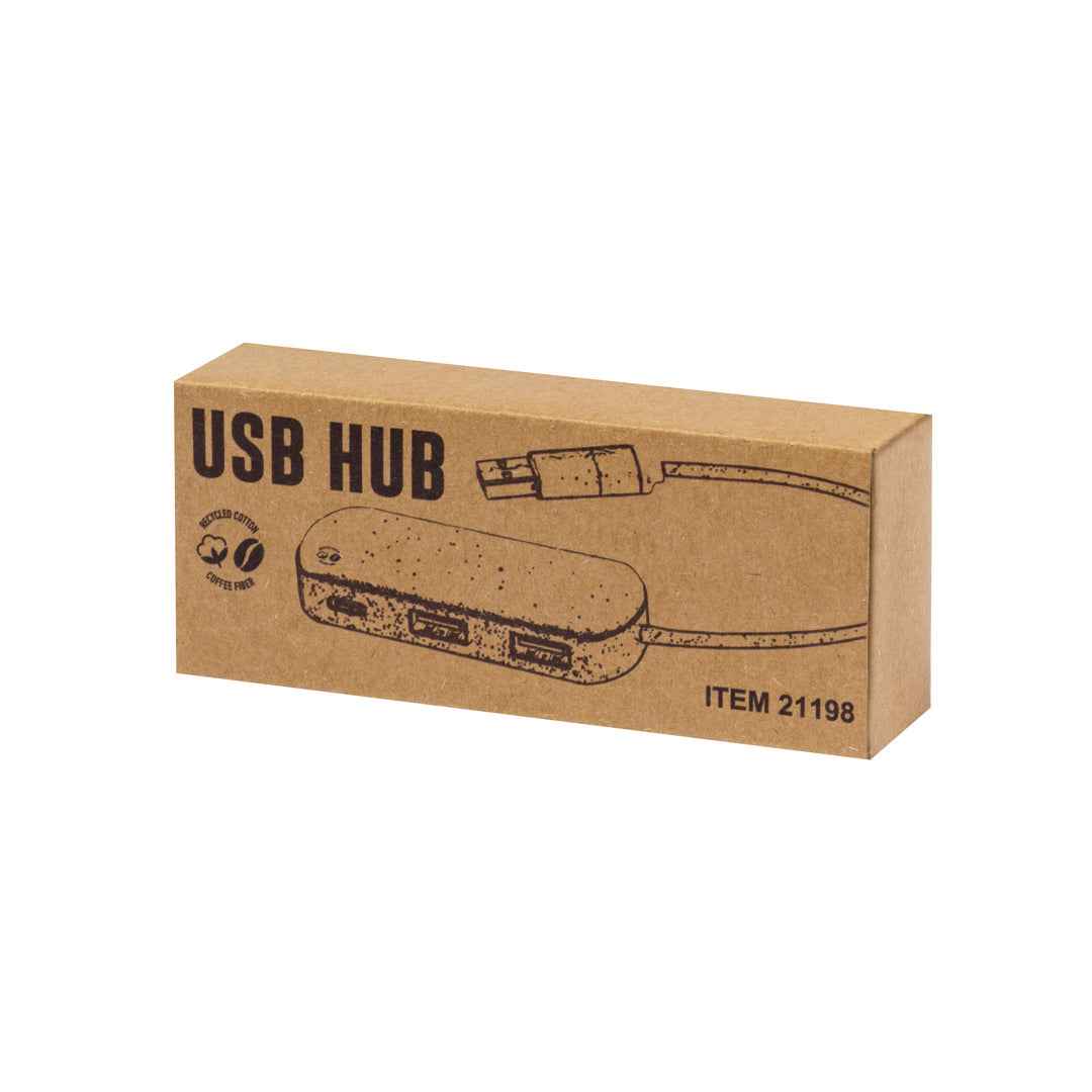Nylox USB hub – Sustainable Coffee Fibre USB 2.0 Hub for Bulk Orders