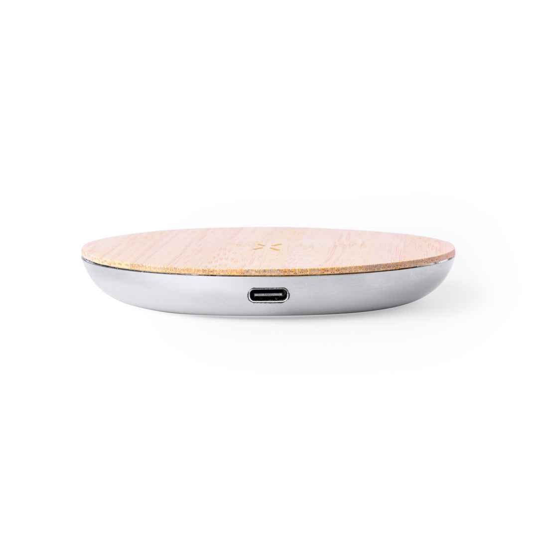 Sutmy Wireless Charger with Bamboo Base – Sustainable and Stylish Charging Solution