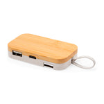 Flow USB hub with bamboo base – Sustainable tech accessory