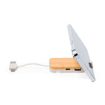 Flow USB hub with bamboo base – Sustainable tech accessory