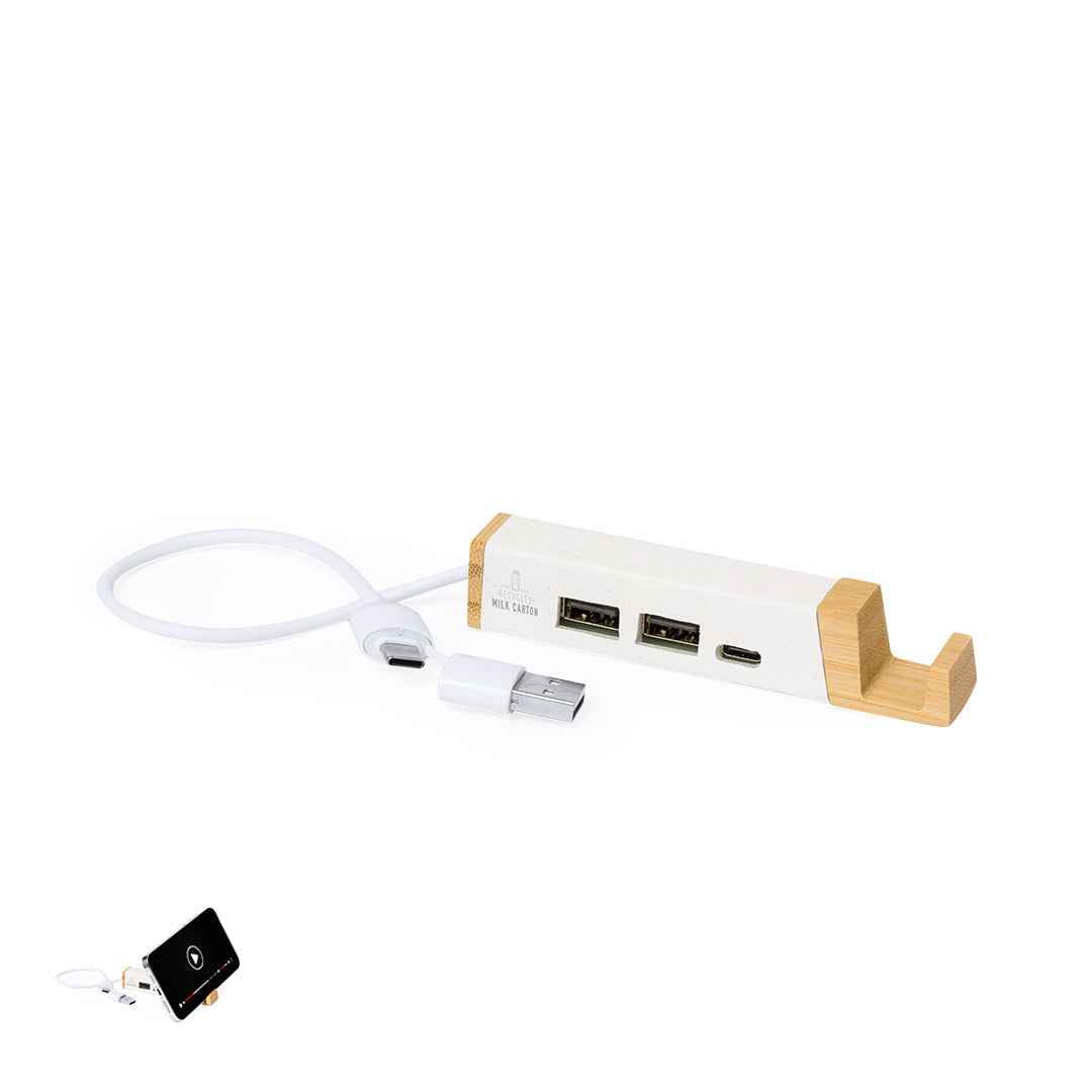 Kartip USB Hub – Sustainable Bamboo and Recycled Material Charger