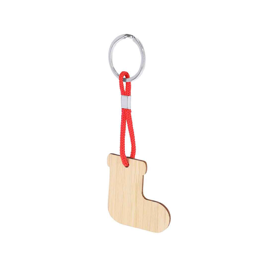 Matcher Bamboo Christmas Keyring - Sustainable Festive Accessory
