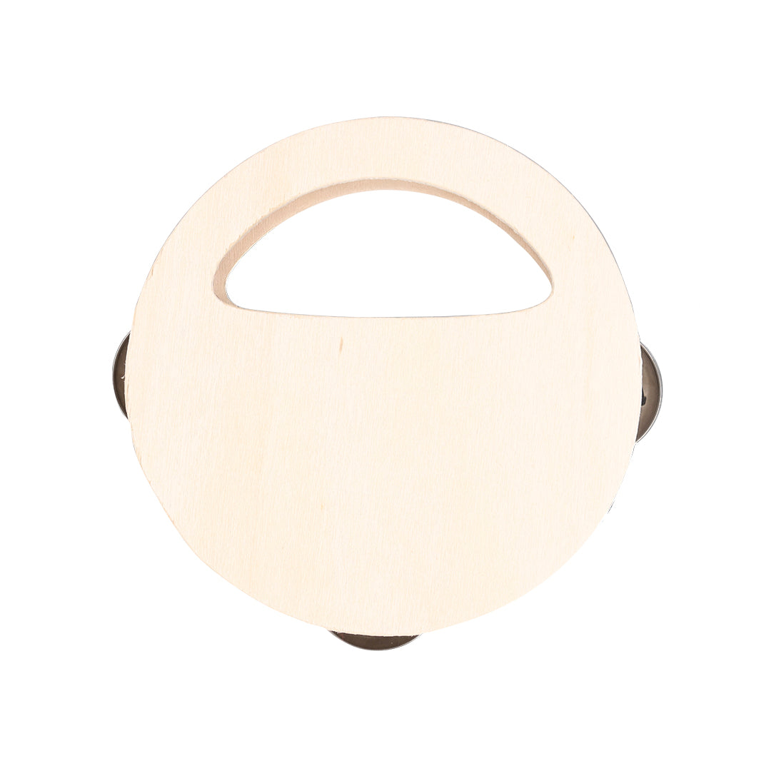 Andex Tambourine - Wooden Musical Instrument with Branding Area