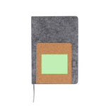 Wilko Notepad - Sustainable RPET Felt Cover with Cork Pocket