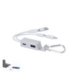Leony Recycled Aluminium USB Charger with Hub – Sustainable Tech Accessory